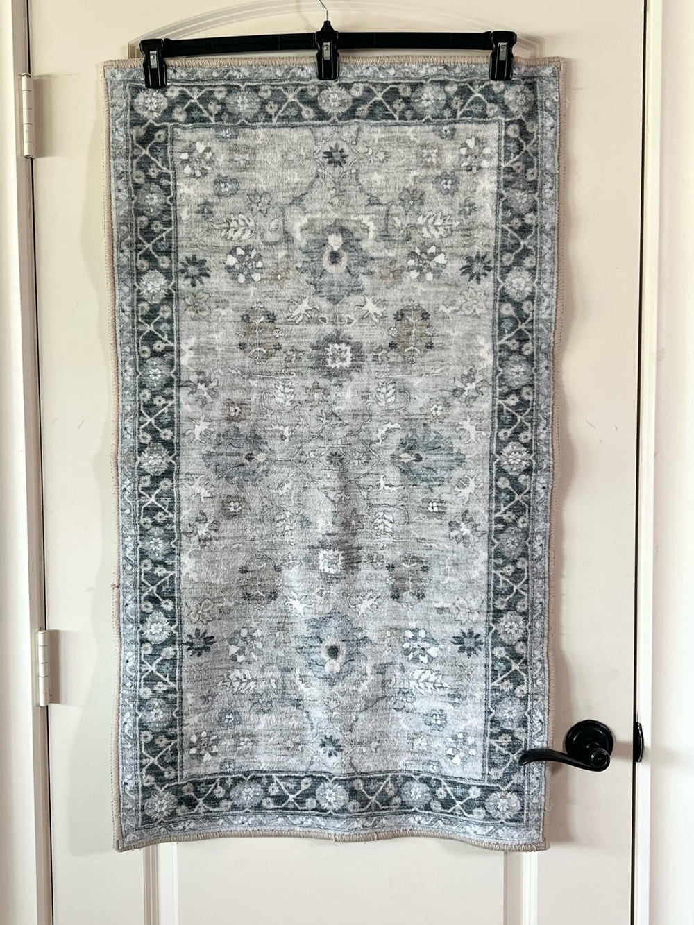 Member's Mark Everwash Washable Accent Rug 42"x24" Distressed Blue Gray Tan Boho